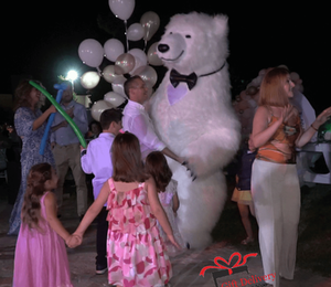 White Polar Bear for Children's Kids Parties in Athens. Order a greeting from a polar bear in Athens. Polar bear for birthday. polar bear in Athens. Order a Polar Bear for children's kids parties. Animator White Polar Bear for a Children's kids Party in Athens. Mascotte White Polar Bear at a kids children's party. Gift Delivery. Polar bear.